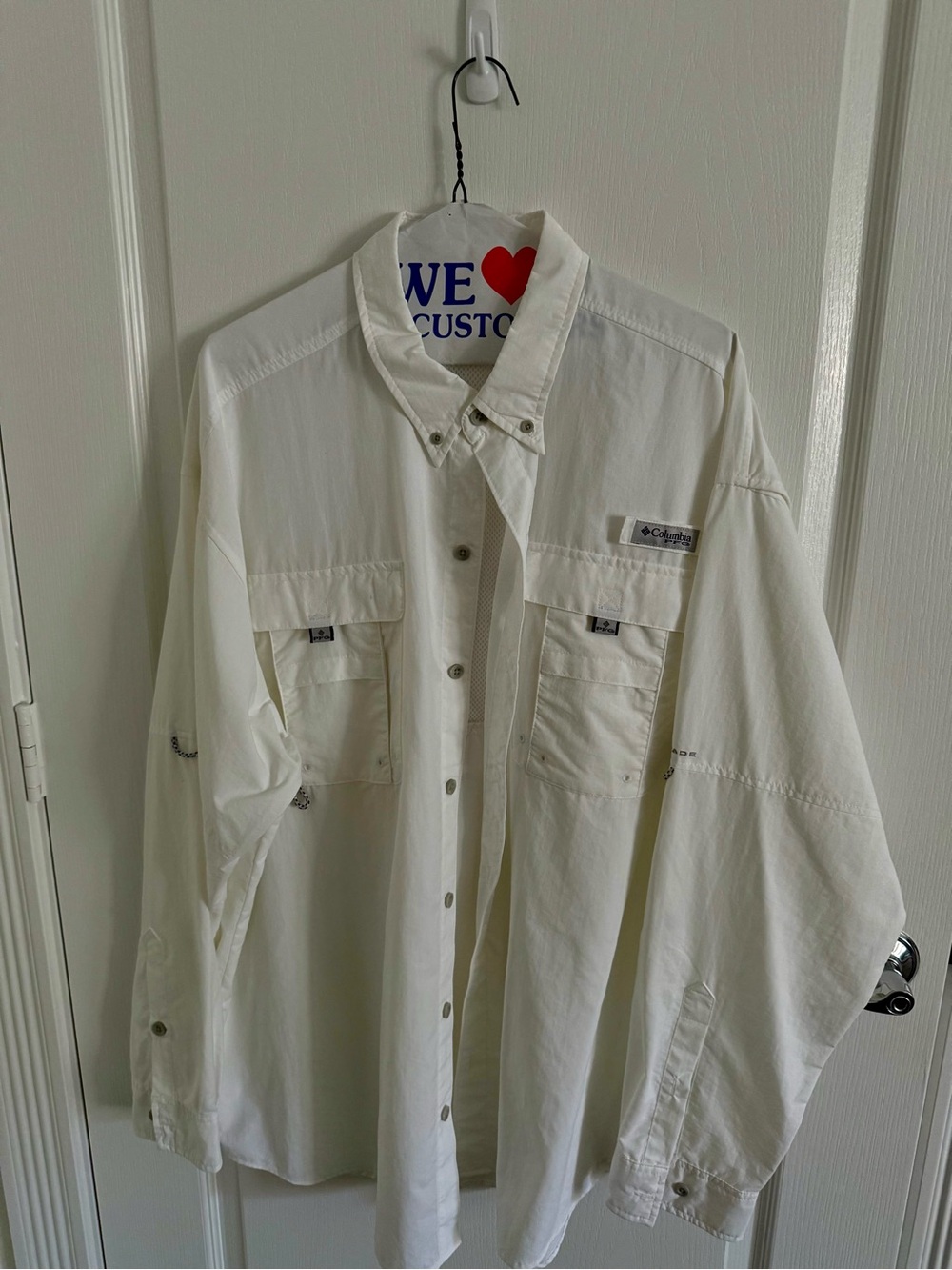 Columbia Men's Lightweight Button-Up Shirt Jacket - White XL